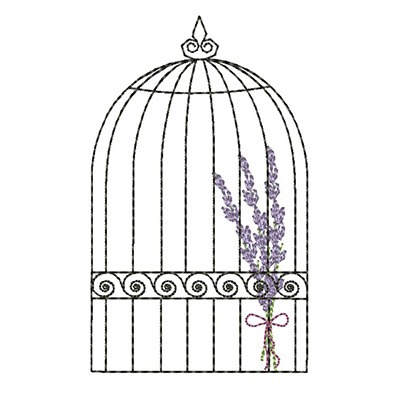 Matriz de matriz Matriz De Bordado Gaiola Com Lavanda